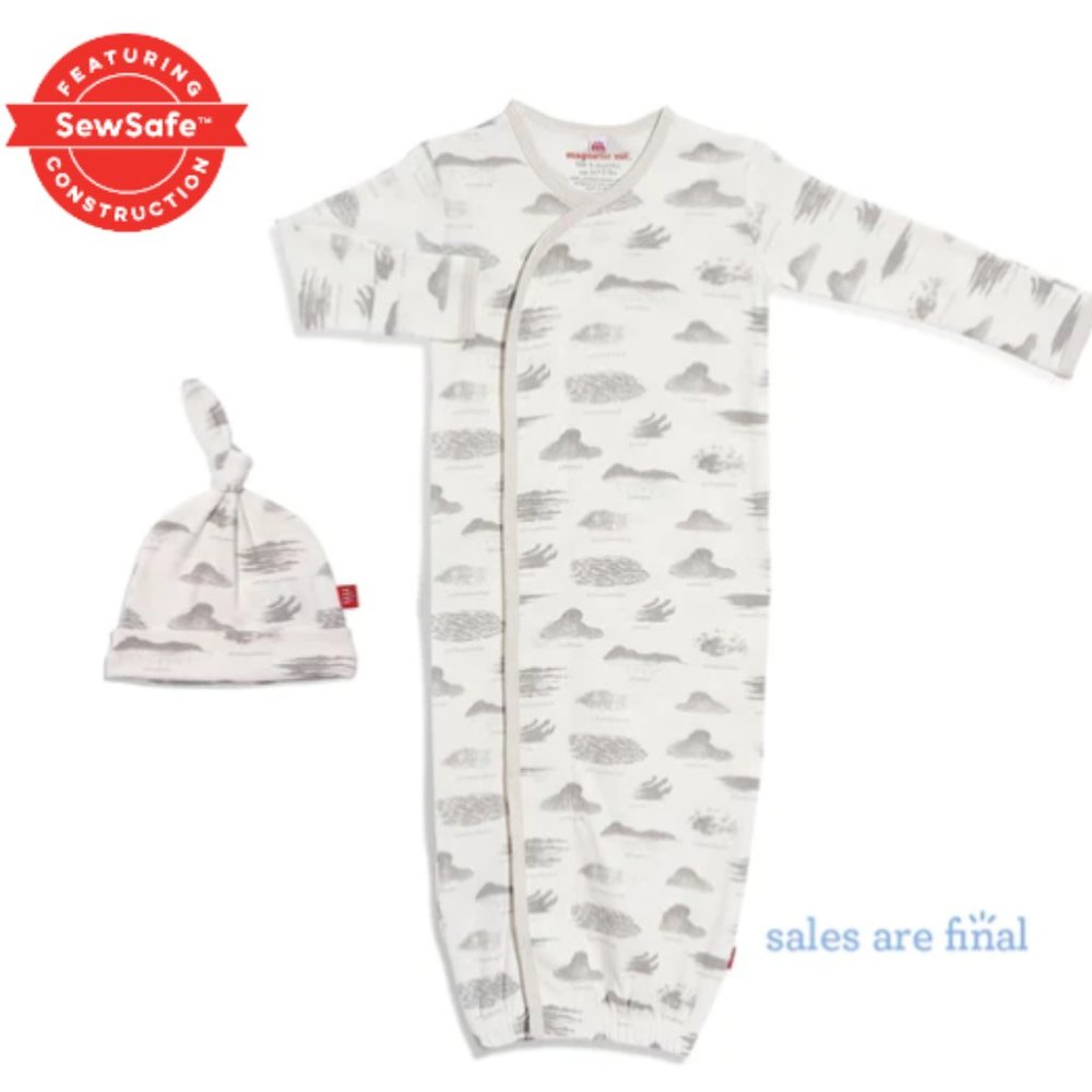 MagneticMe Gown - Cloud Pattern